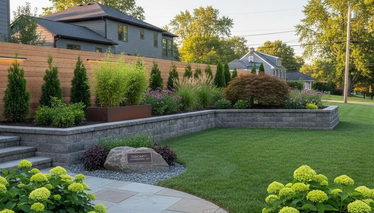 Philadelphia PA landscaping service team maintaining a residential yard with professional outdoor care