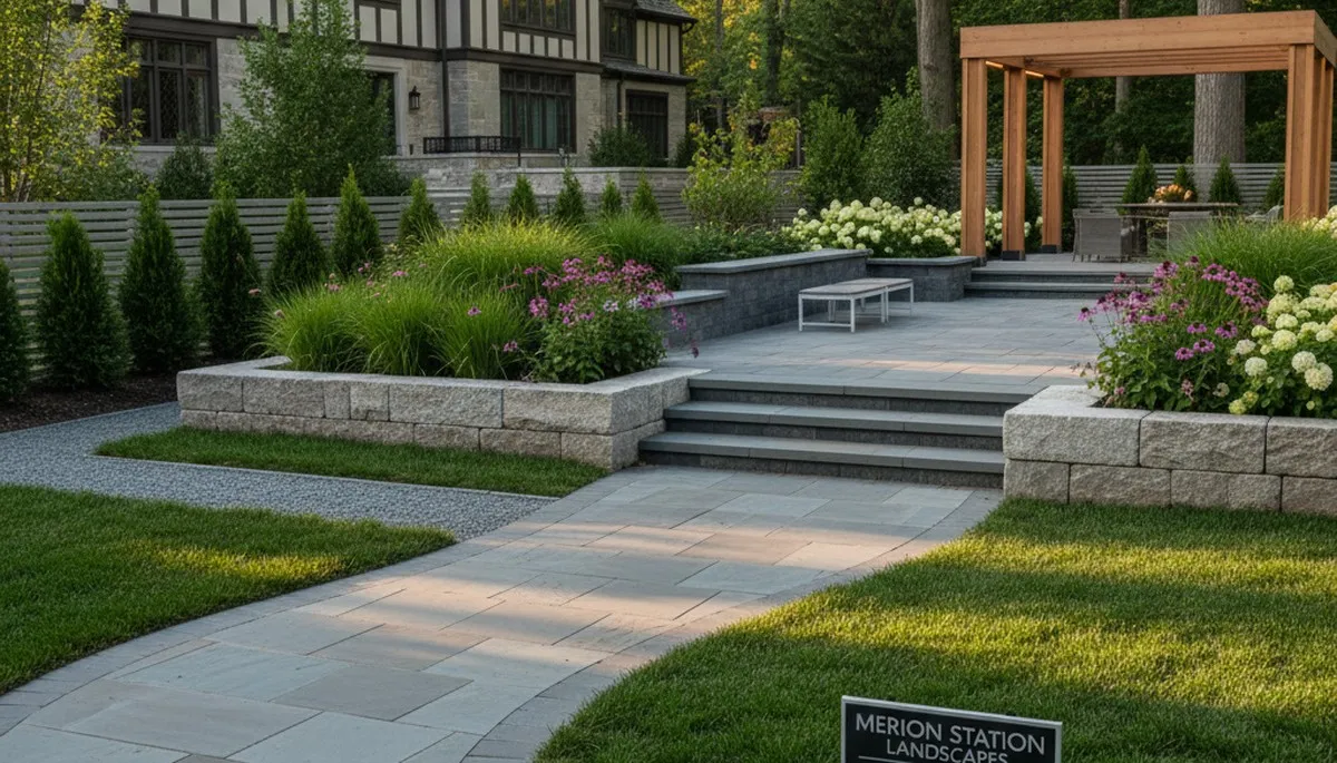 Philadelphia, PA landscaping crew providing professional lawn care and landscape maintenance