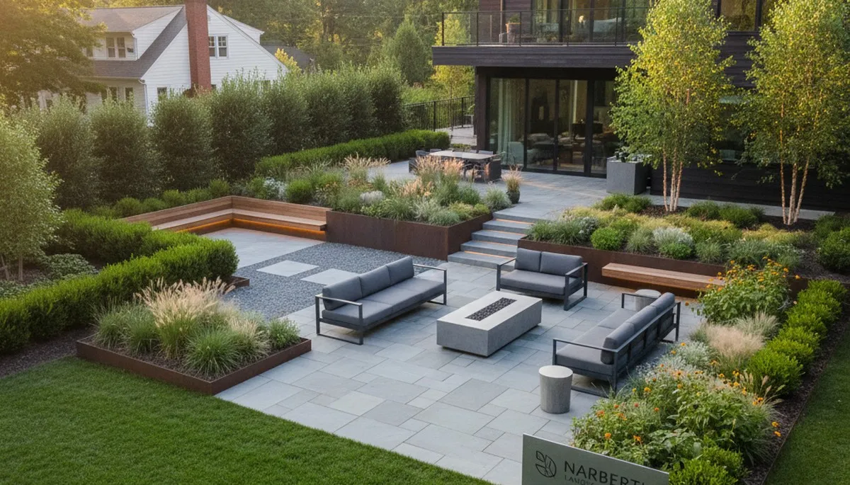 Landscaping crew providing lawn care and garden maintenance in Philadelphia, PA