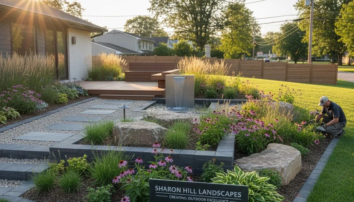 Landscaping crew providing yard maintenance in Philadelphia, PA