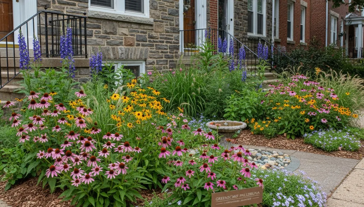 Sustainable native plant garden design by professional landscapers in Philadelphia, PA